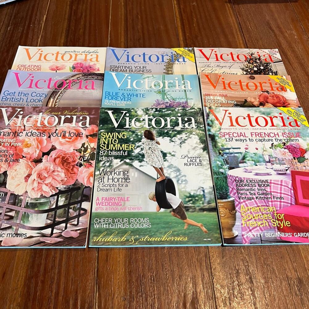 Victoria Magazines Lot of 9 Issues 2002 February, March, May-October, December